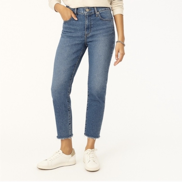 J. Crew Denim - J.Crew Stovepipe Jeans Raw Hem Straight Leg Ankle High Rise Size 28 X 26